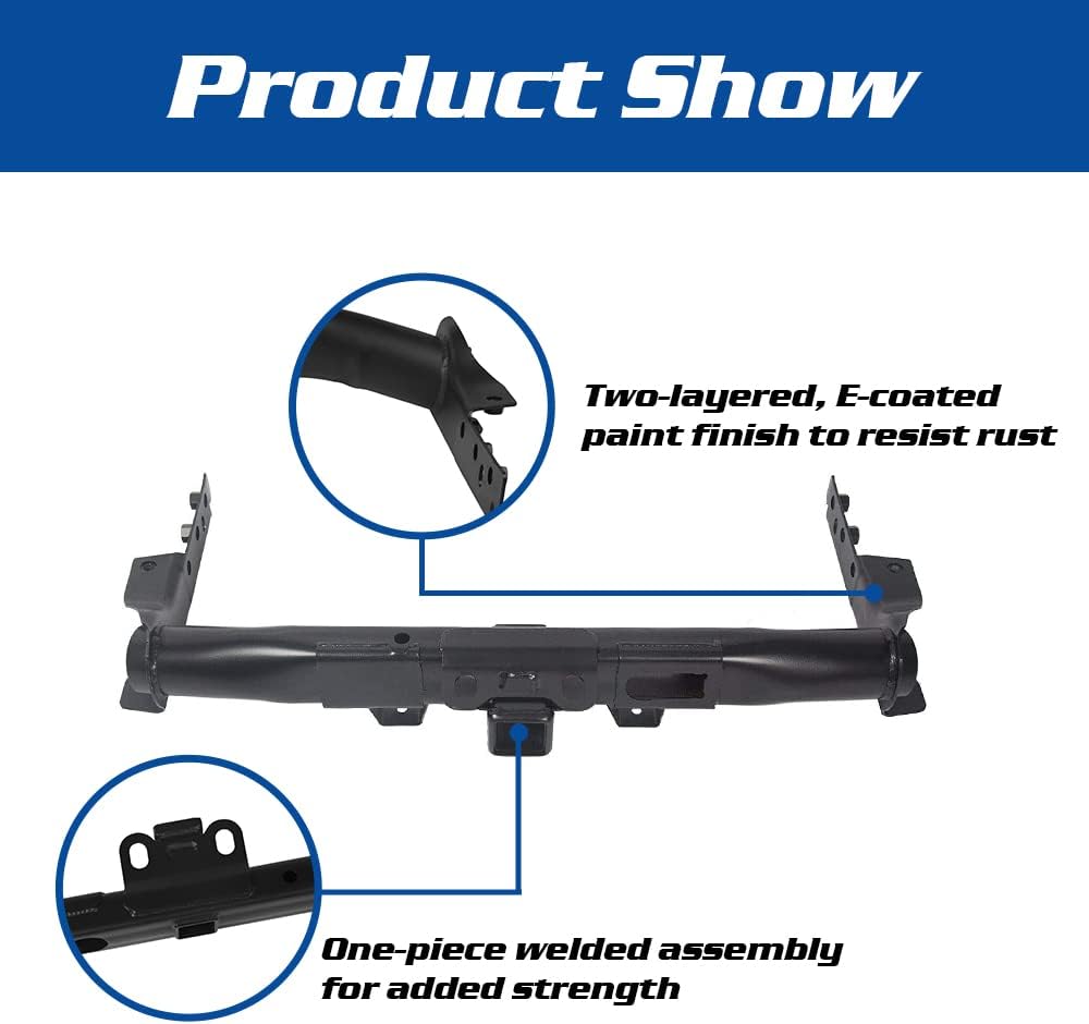 Hitch Receiver and Bezel Class IV Trailer Tow Hitch Receiver 2 Packages O6396
