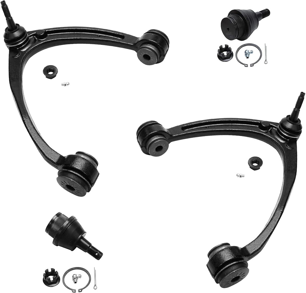 Front Upper Control Arms with Ball Joints Tie Rods Sway Bars 10pc Set V244