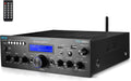 200W Dual Channel Bluetooth Power Amplifier Receiver with USB, SD, AUX, MIC, Radio, LCD Q2781