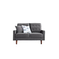 Grey Tufted Velvet 2-Seater Loveseat F5716