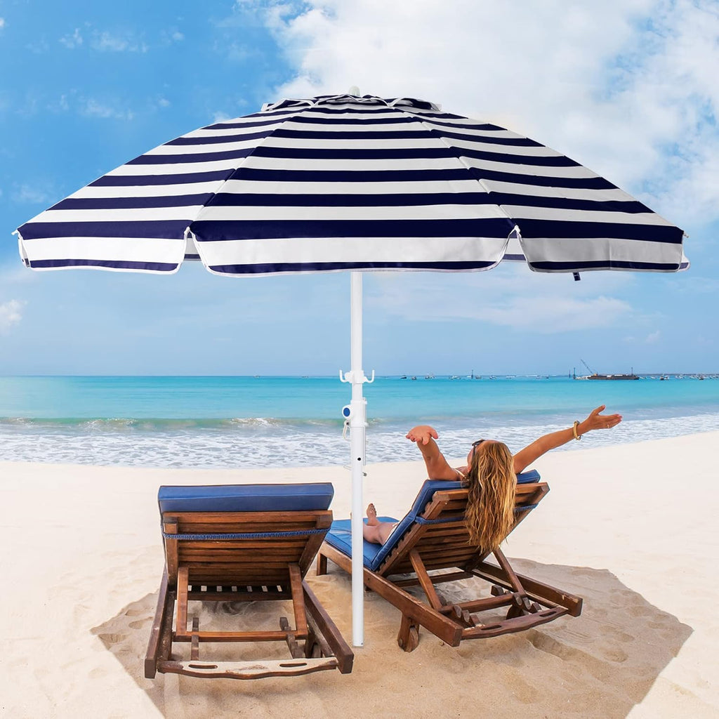 6.5FT Beach Umbrella with Carry Bag E310912