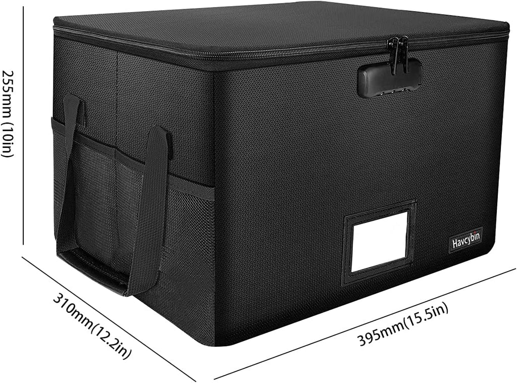 Fireproof File Storage Organizer Box with Lock, Pack of 2 H234