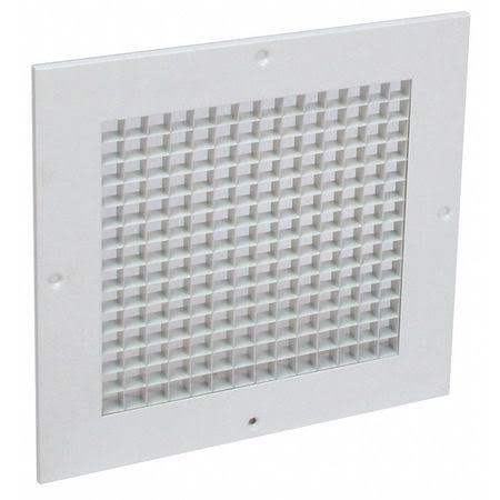 Eggcrate Return Grille, Surface Mount, 8 x 8, White, PK5 M992