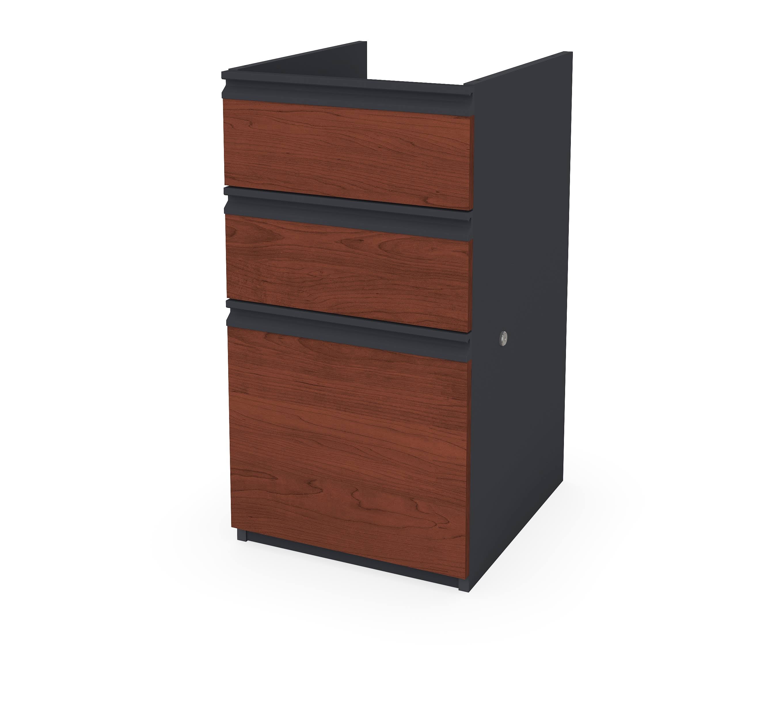 Bordeaux Graphite Pedestal Desk N81965