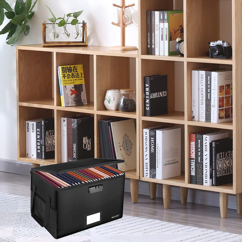 Fireproof File Storage Organizer Box with Lock, Pack of 2 H234