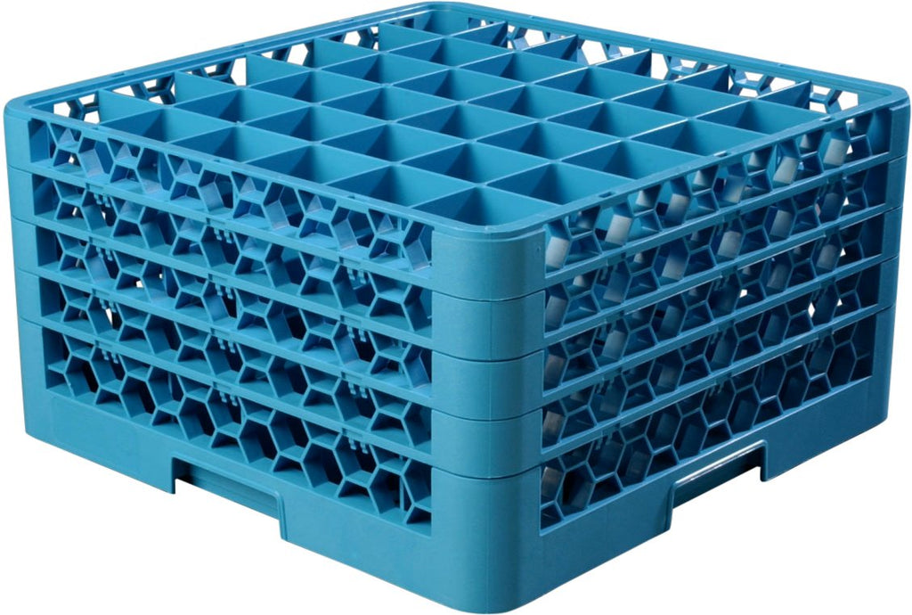 Blue 9-Compartment Glass Rack with 3 Extenders, Pack of 2 K1722