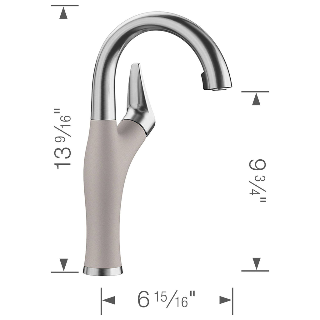 PVD Steel/Concrete Gray Bar Faucet L95230