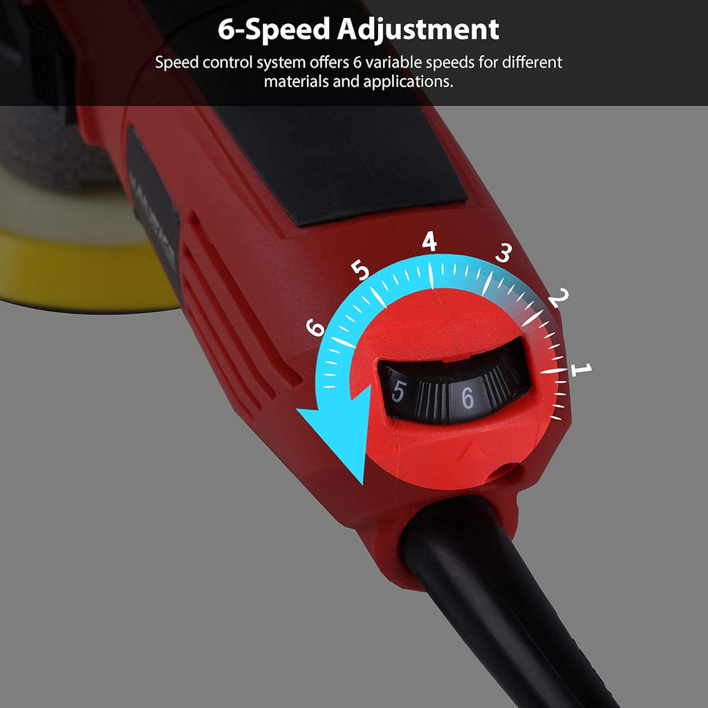 3-Inch Dual Action Car Polisher with 4 Foam & 1 Wool Pads M325