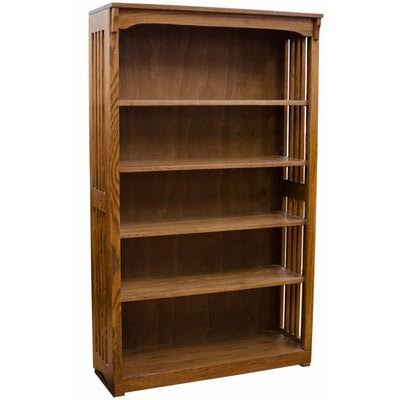 Solid Wood Bookcase with 5 Shelves Z200