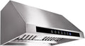 4 Speed Wall/Under Cabinet Range Hood, 1000 Max CFM, Stainless Baffle Filters, 30 36 42 48 Inch R926510