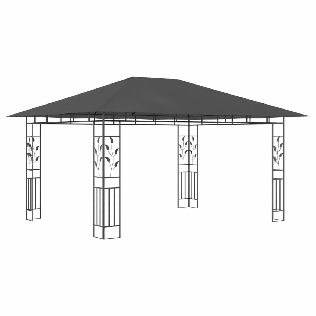 Gazebo with Mosquito Net 13.1'x9.8'x9' Anthracite T36603