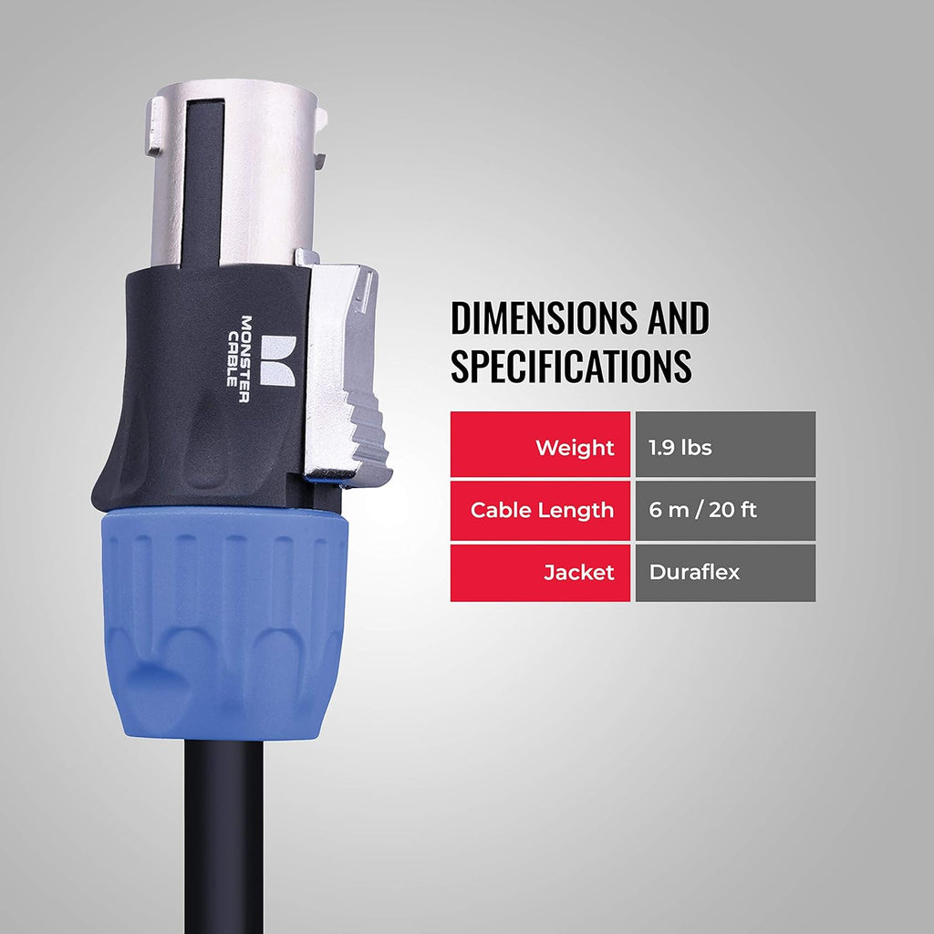 10ft Speaker Cable with SpeakOn Connectors D2863