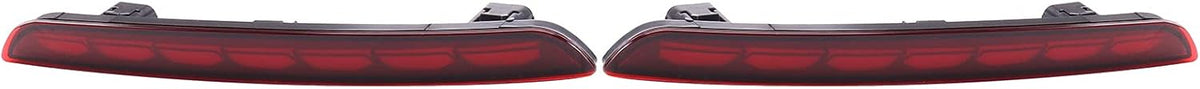LED Rear Bumper Reflectors Brake Tail Light Red Housing Pack of 2 L72237