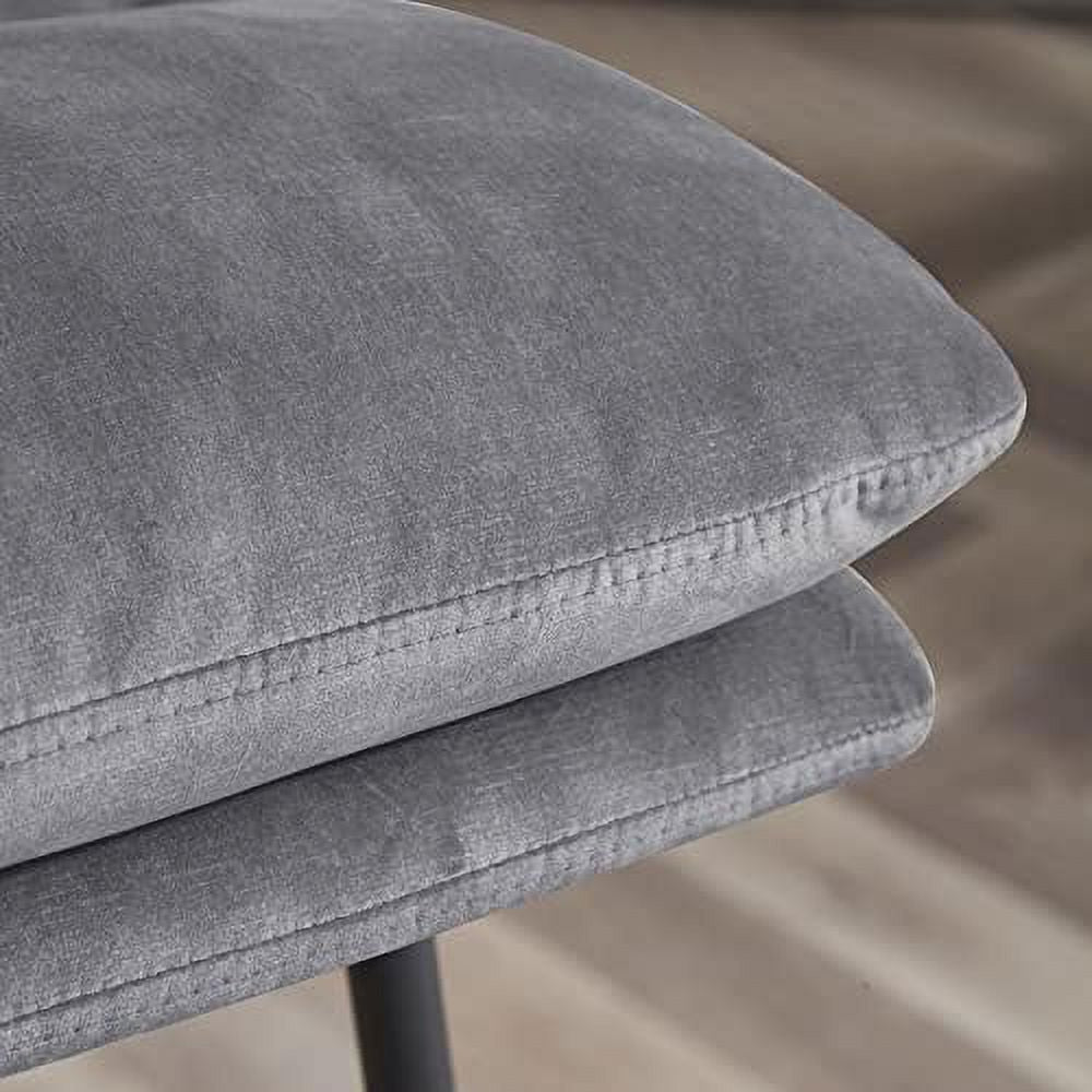 Mid-Century Modern Velvet Barstools Set of 2 M5399