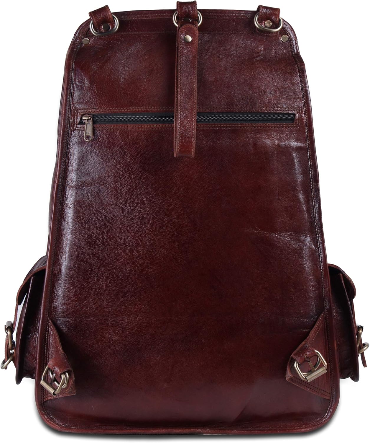Vintage Full Grain Leather Laptop Backpack E838037
