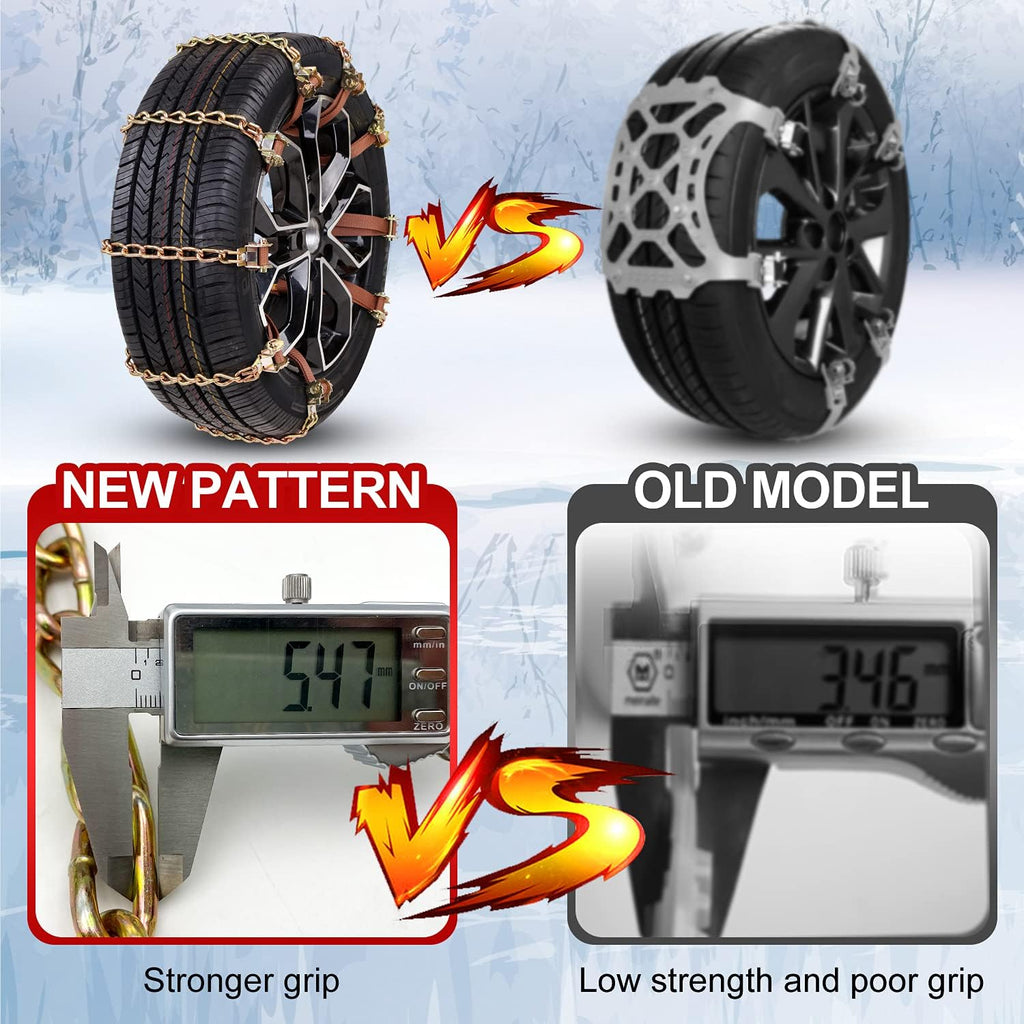 12 pcs Tire Chains for Cars with Adjustable Lock Z349