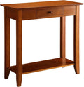 Cherry Hall Table with Drawer and Shelf R87028