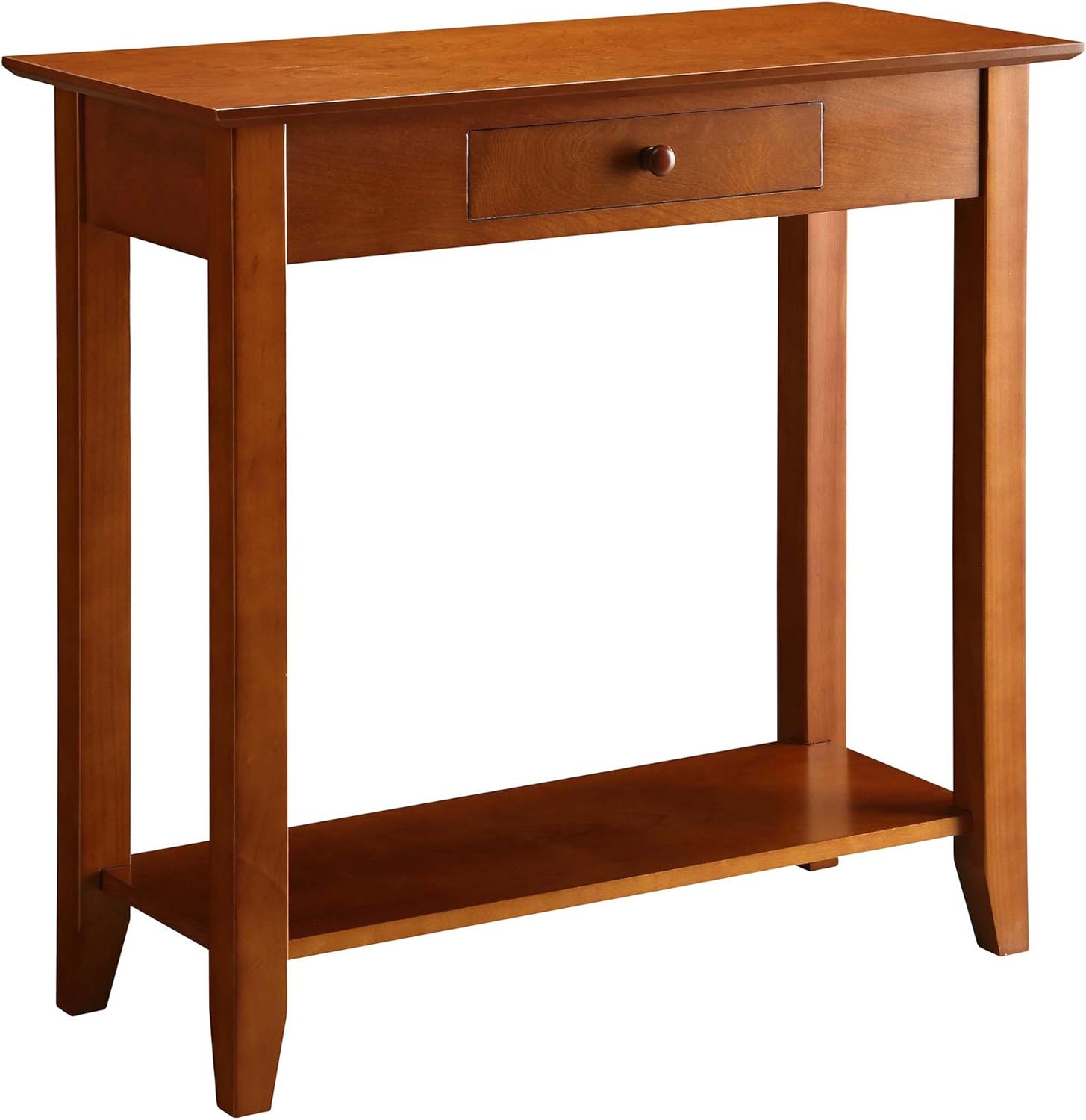 Cherry Hall Table with Drawer and Shelf R87028