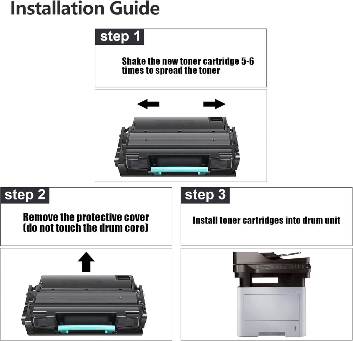 3 Pack Black Compatible Toner Cartridge N810234