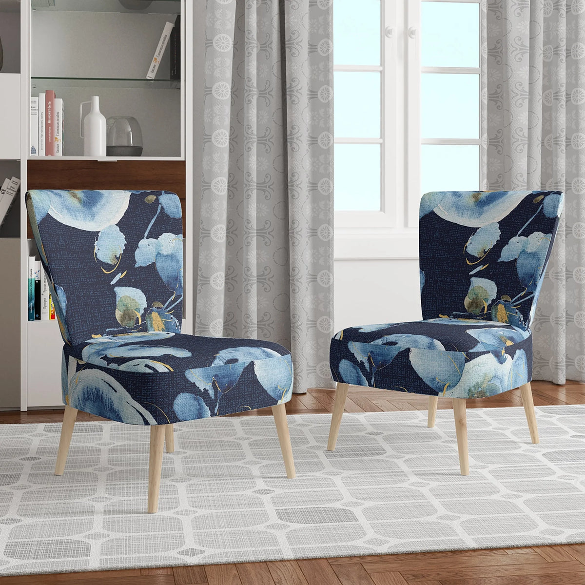 Upholstered Floral Accent Arm Chair K71176