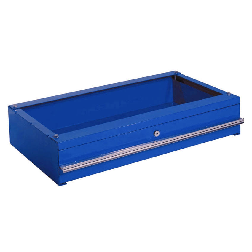 Black Service Cart with Locking Top and Drawer G52851