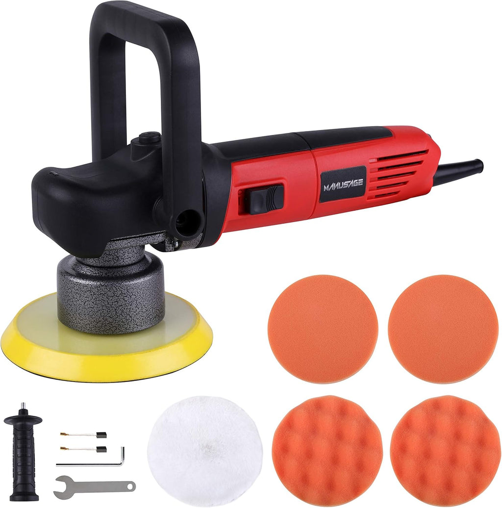 3-Inch Dual Action Car Polisher with 4 Foam & 1 Wool Pads M325