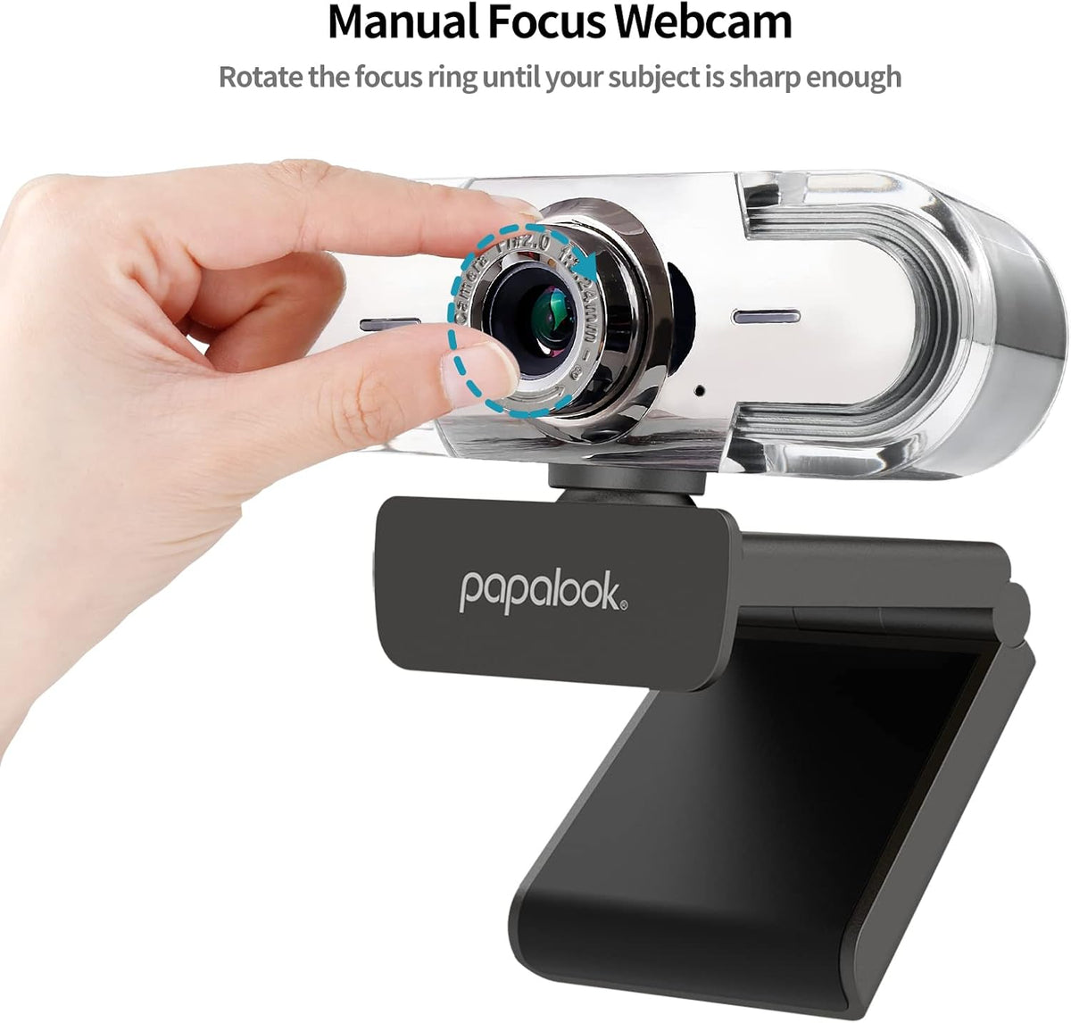1080P Webcam with Microphone, Full HD Streaming Web Camera, 90° View Computer Camera, Manual Focus USB Camera C82121