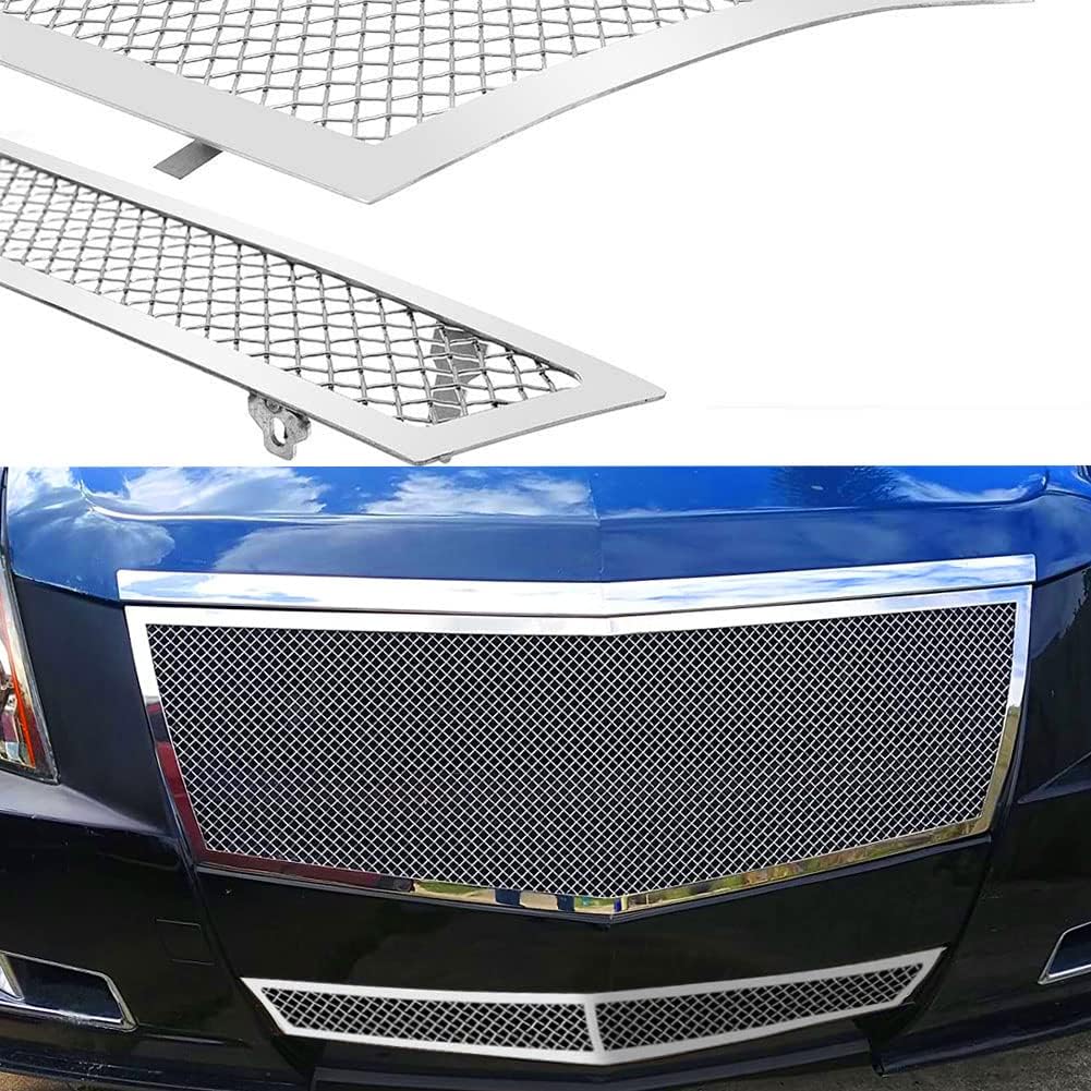 Stainless Steel Mesh Grille Grill Insert Combo Upper Lower Black Powder Coated P62673