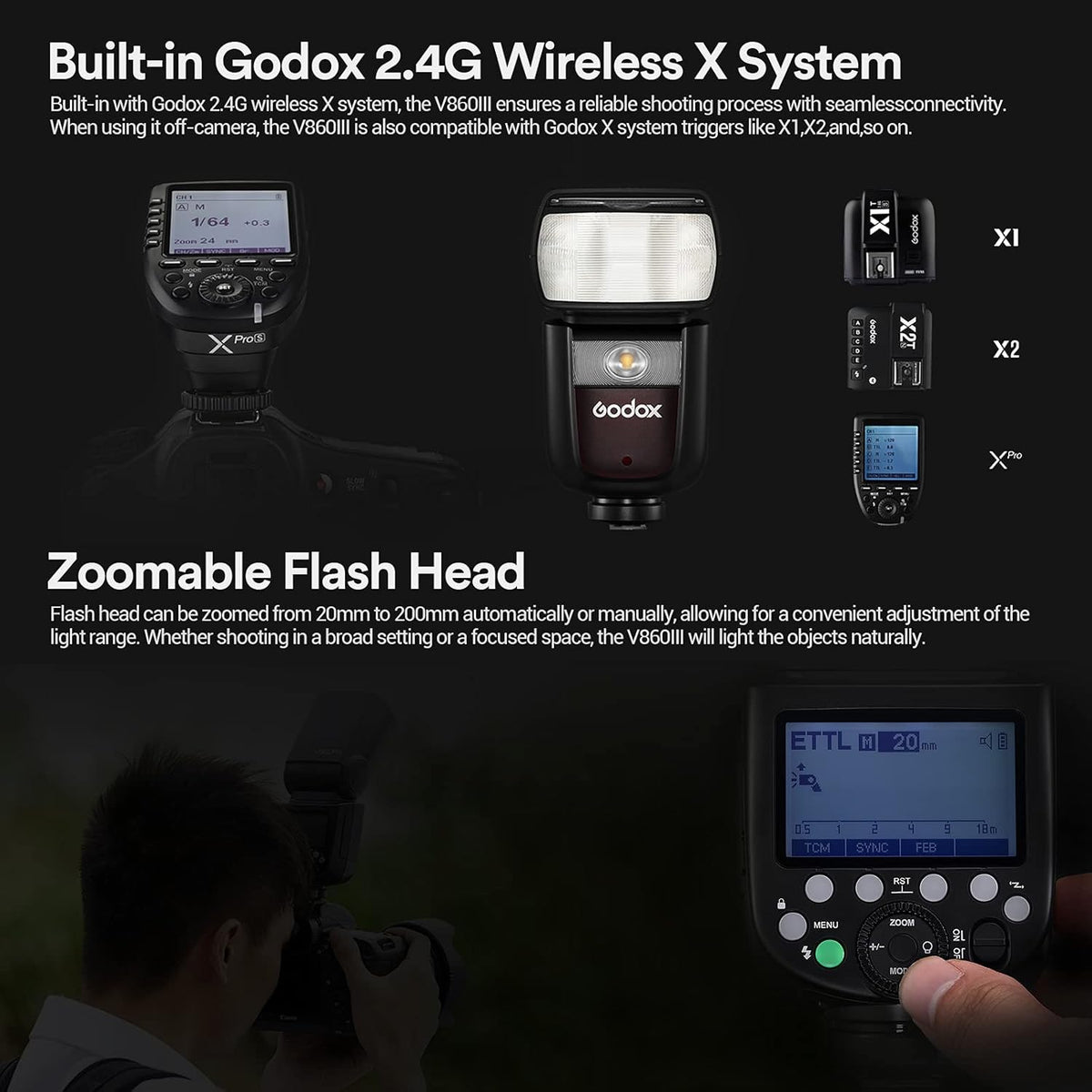 2.4G HSS Flash Speedlight with Li-ion Battery Z68241
