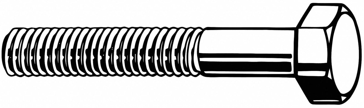 Hex Head Cap Screw, 4 1/2 in Fastener Length, Grade 8 Steel, Pk 75 H21285