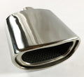 Double Wall Rolled Oval Stainless Steel Exhaust Tip Pack of 2 L937