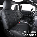 Black Water Proof Faux Leather Seat Covers for Tacoma Crew Cab T89329