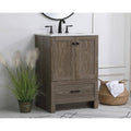 Farmhouse Vanity Cabinet Set with Top - 24 inch - Weathered Oak Z803599
