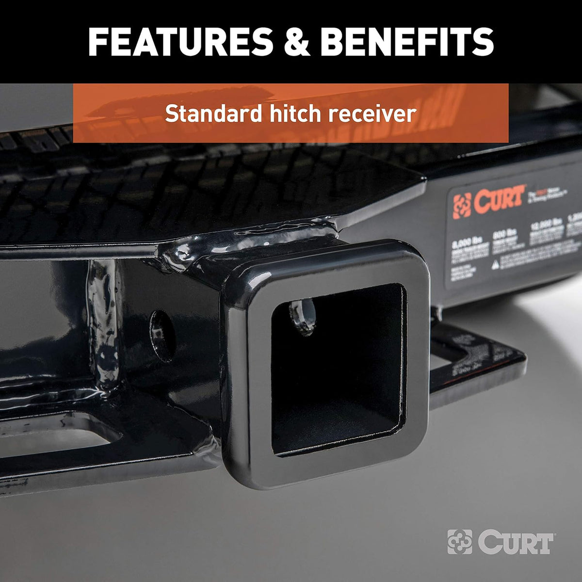 Class 3 Trailer Hitch, 2-Inch Receiver, Square Tube Frame Q83190