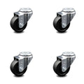 Set of 4 Swivel Caster with 3.5x22 Wheels F53481