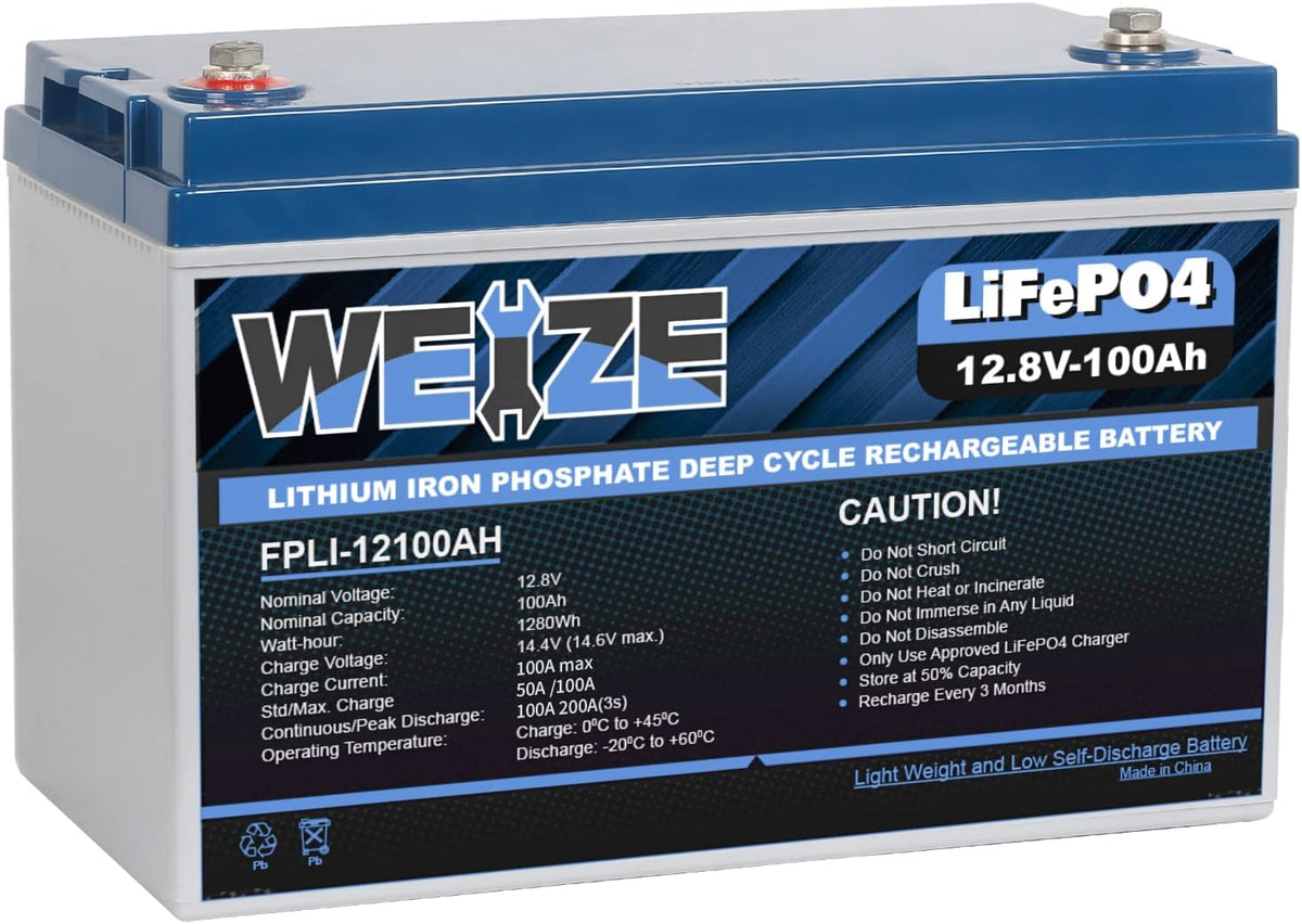 12V 10ah LiFePO4 Lithium Battery, Smart BMS, Pack of 2 F7567