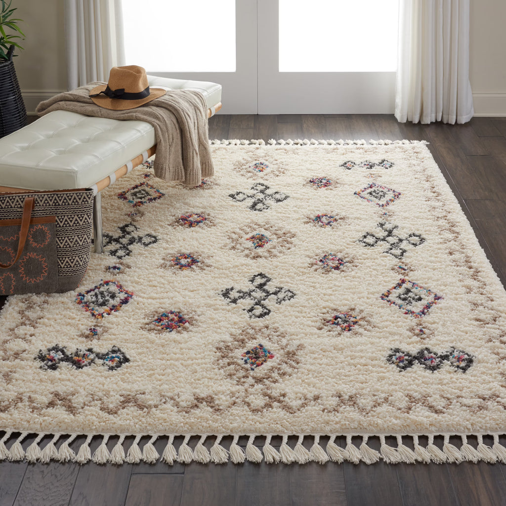Ivory Shag Area Rug U755