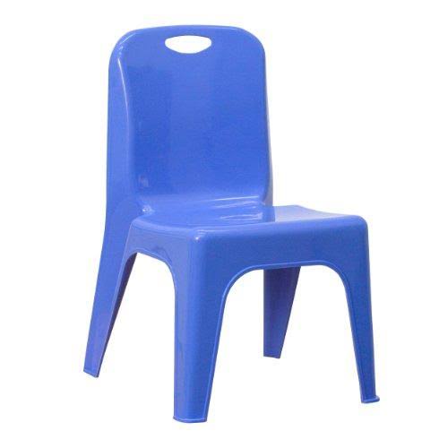 Blue Plastic Stackable School Chair with Carrying Handle T607