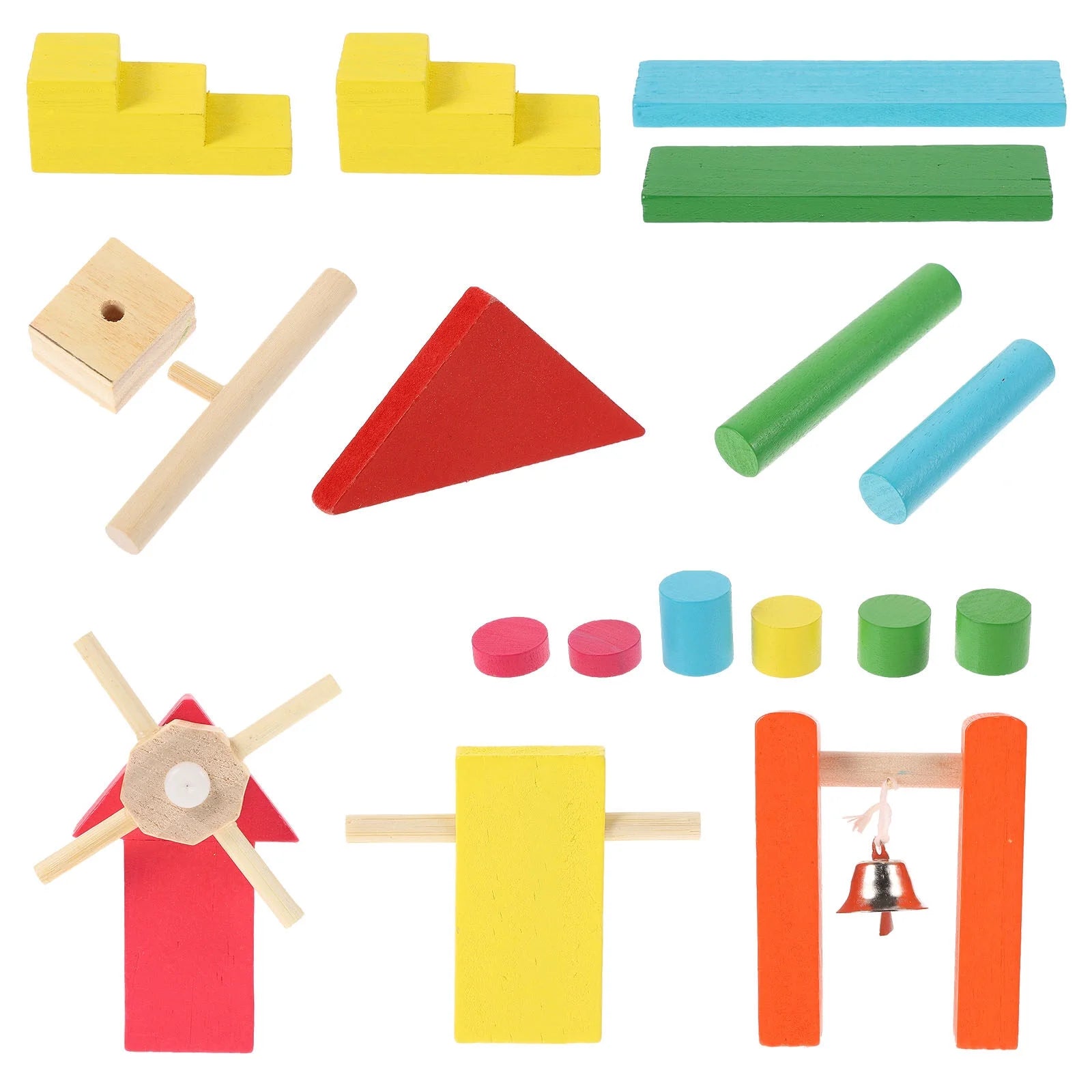 26Pcs Wooden Building Blocks Toys Kit J954820