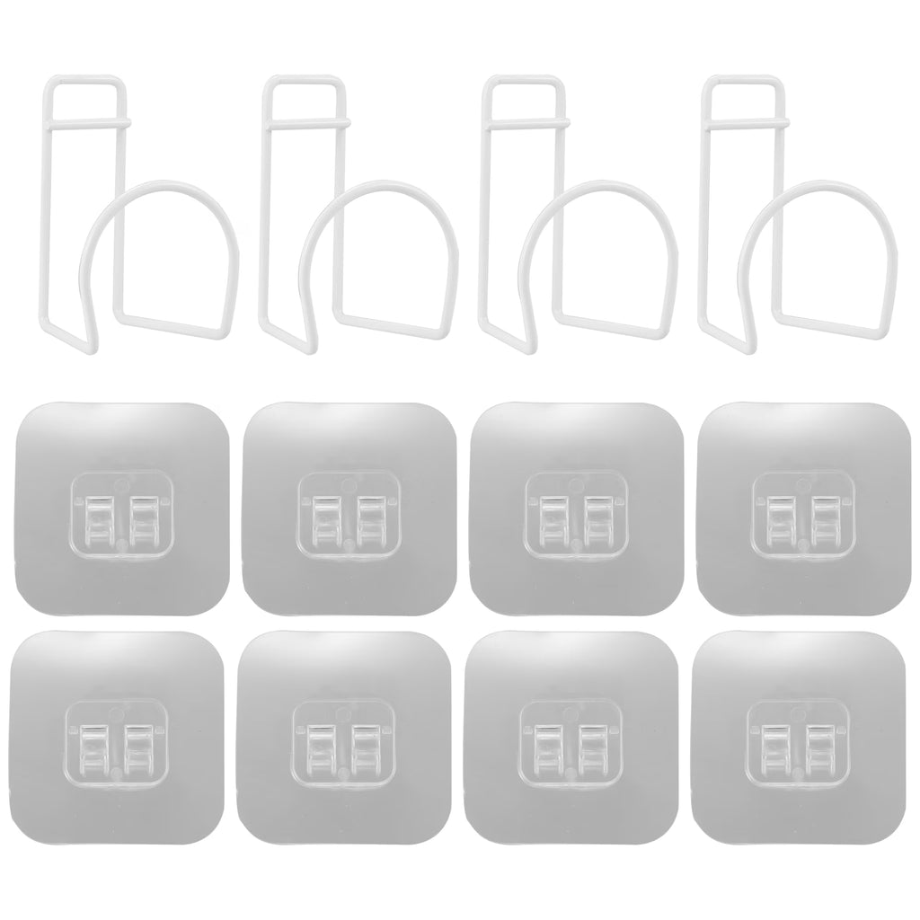 4pcs White Wall Mounted Motorcycle Helmet Rack E87430