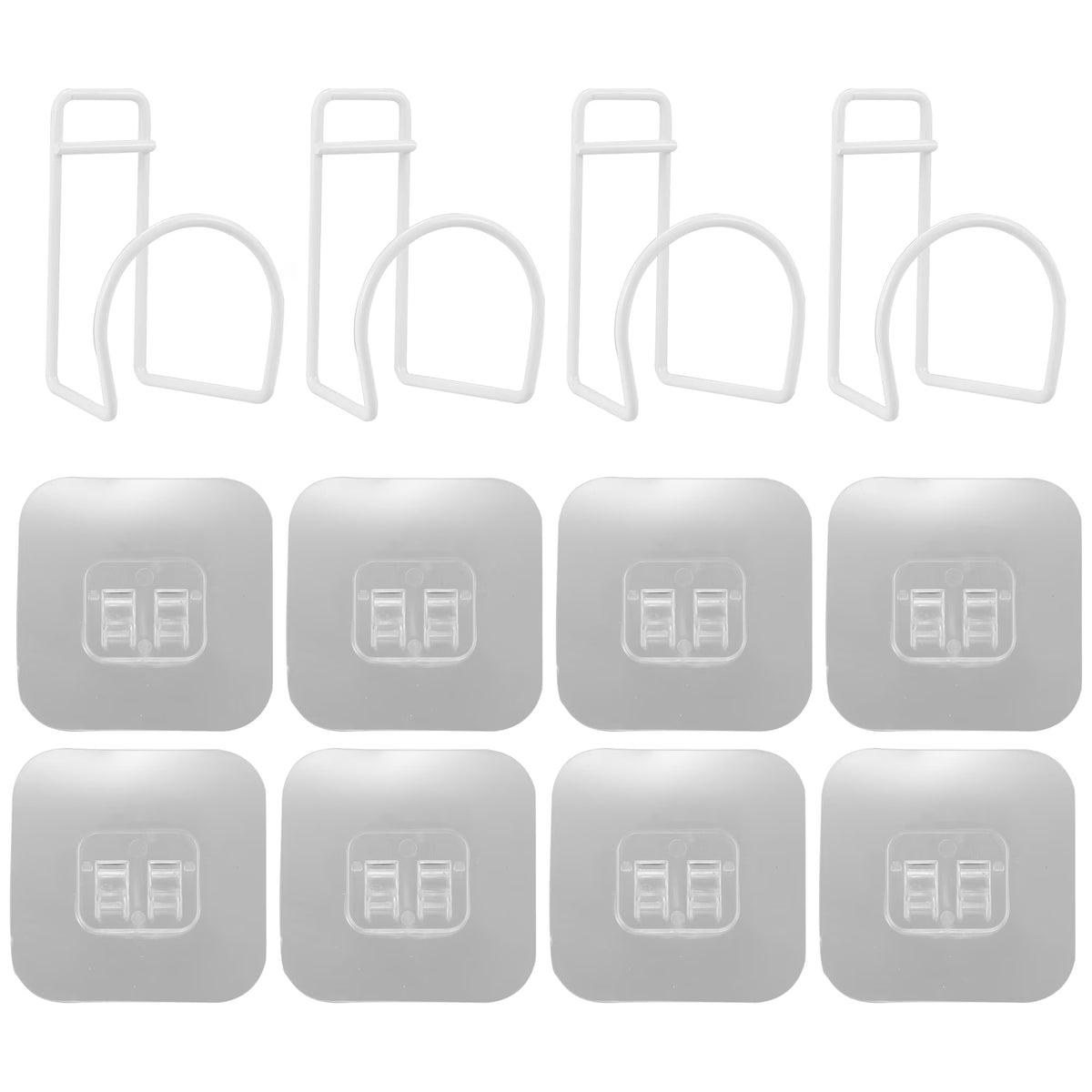 4pcs White Wall Mounted Motorcycle Helmet Rack E87430