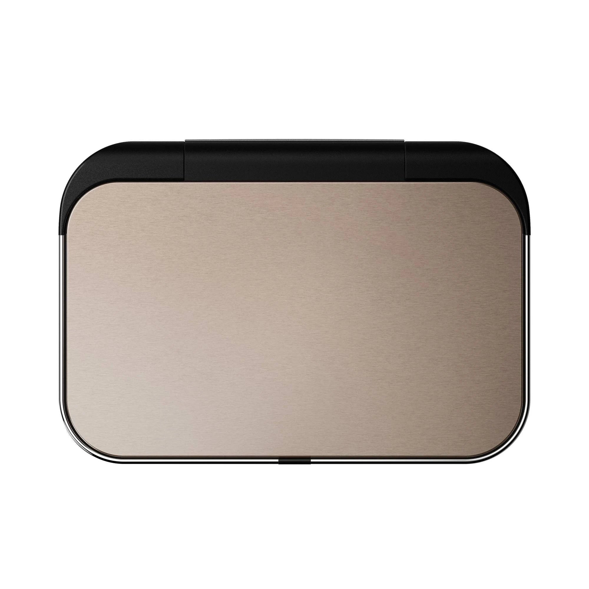 Rose Gold Stainless Steel 58-Liter Rectangular Sensor Trash Can Q716