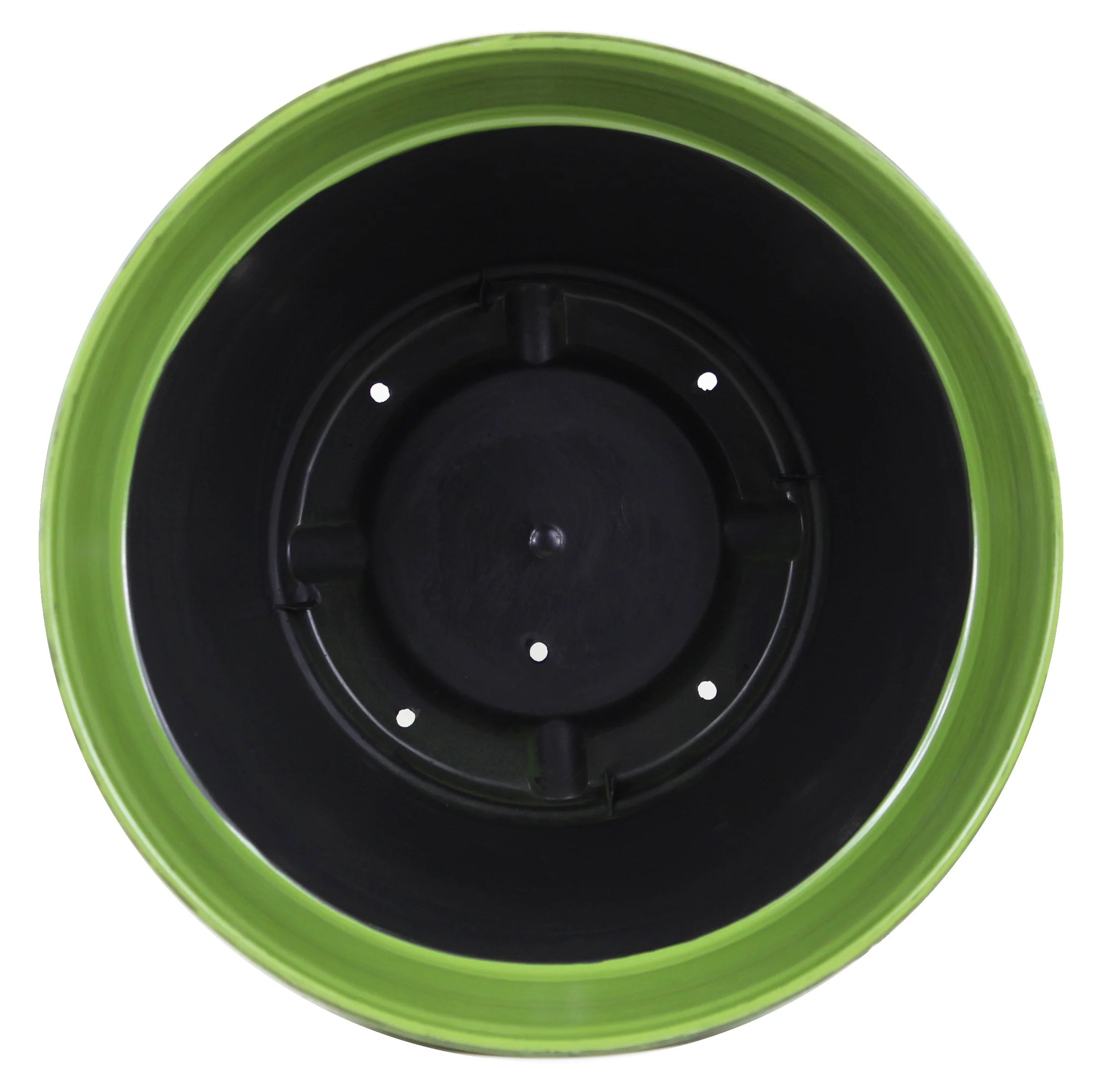 Dark Green 15" Glazed Plastic Planter Y795