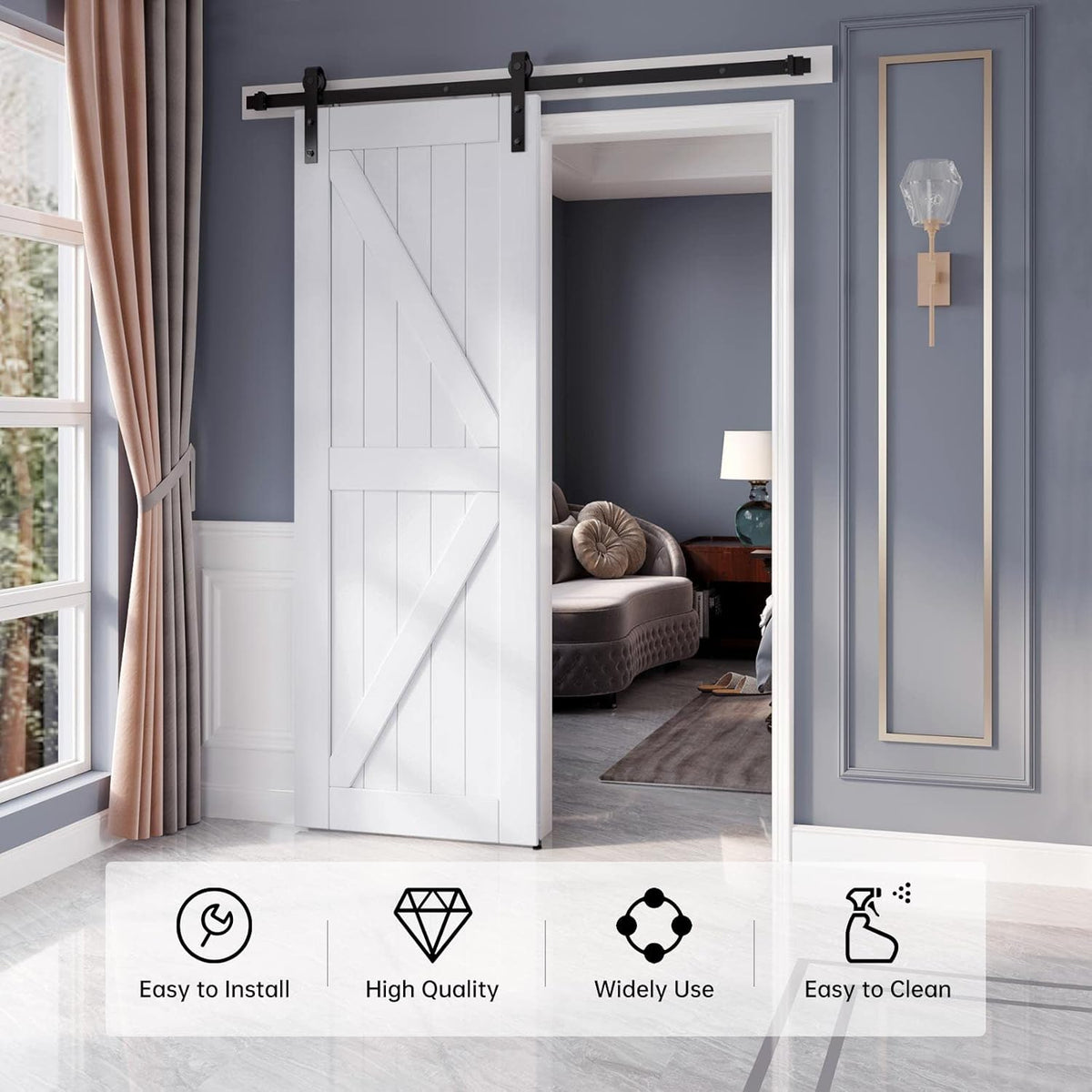 White Barn Door Slab P9892