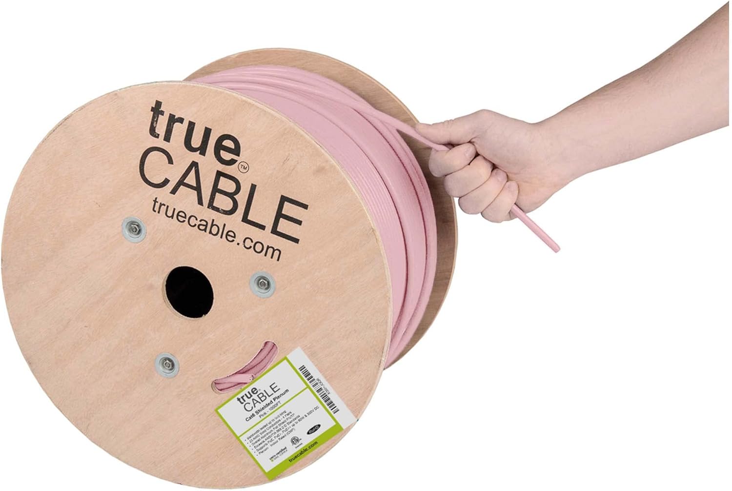 1000ft Yellow 23AWG Solid Bare Copper Bulk Ethernet Cable W773061