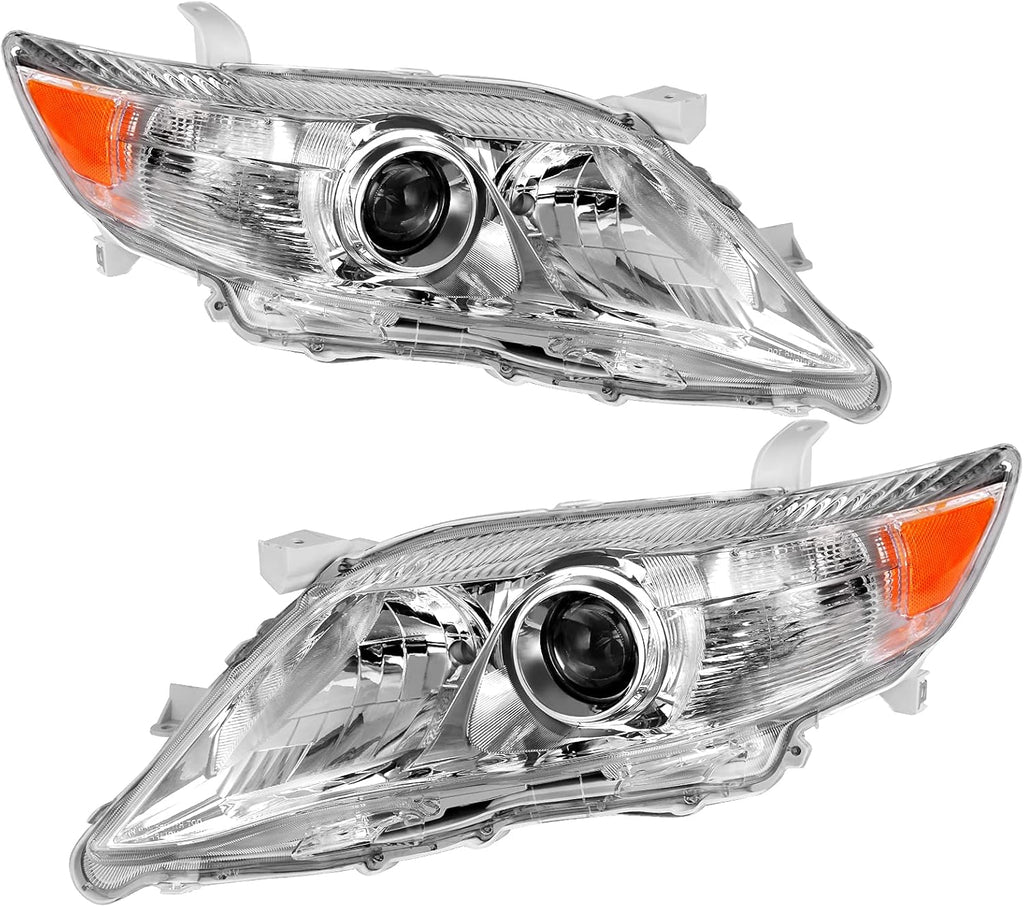Chrome Housing Amber Reflector Projector Headlights O958270