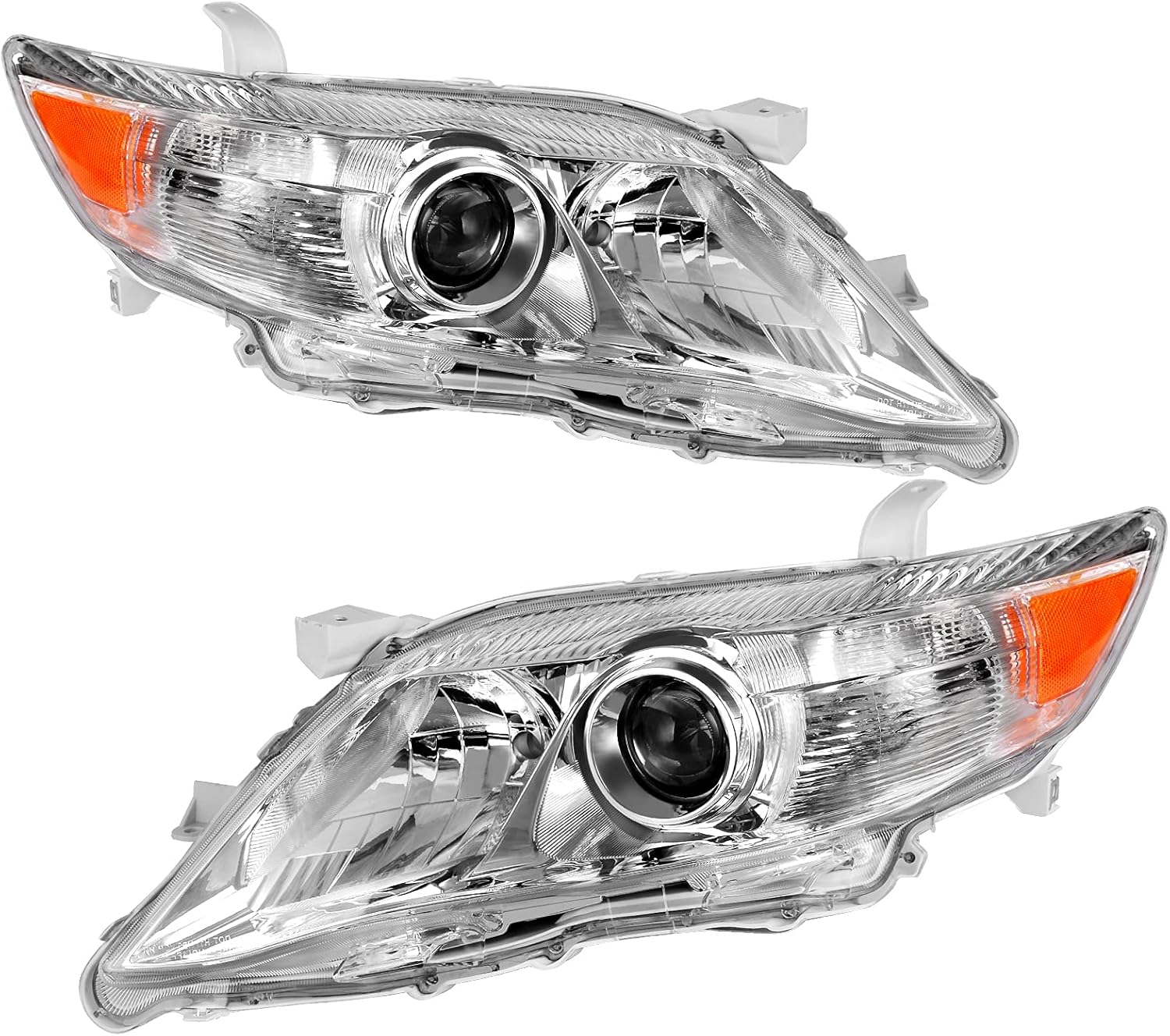 Chrome Housing Amber Reflector Projector Headlights O958270