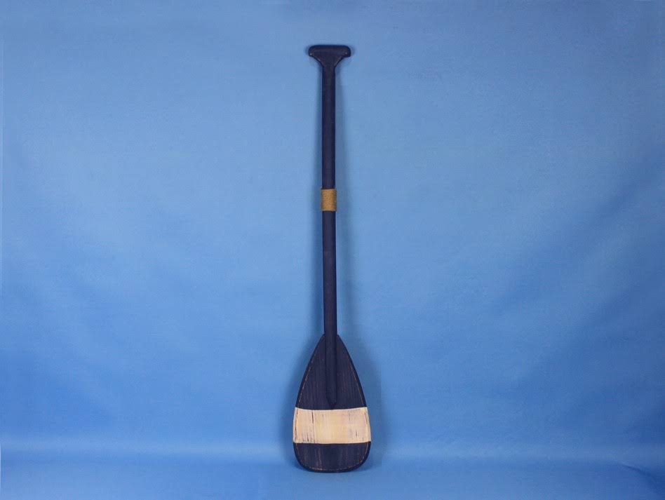 Wooden Decorative Rowing Boat Paddle with Hooks, 36x22 Y4842