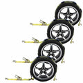 2" x 11' Ratchet Strap with Wire Hooks & 3 Rubber Cleats C367885