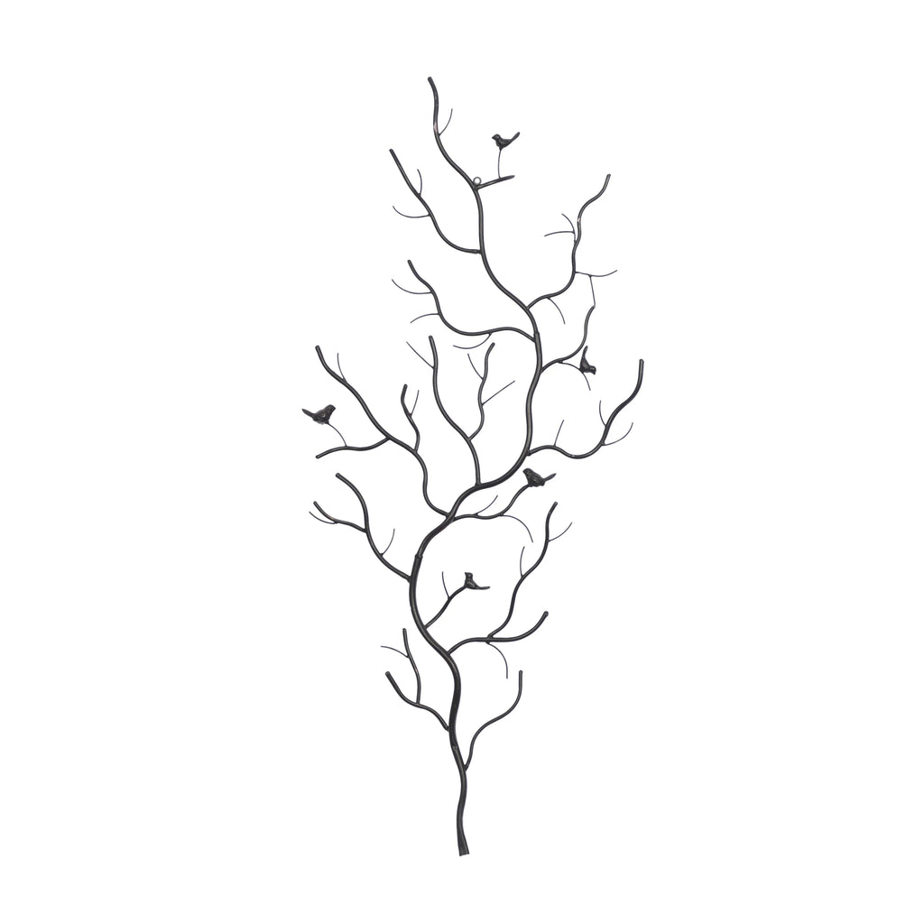 Farmhouse Brown Metal Oversized Tree Wall Décor, 25"W x 58"H V803